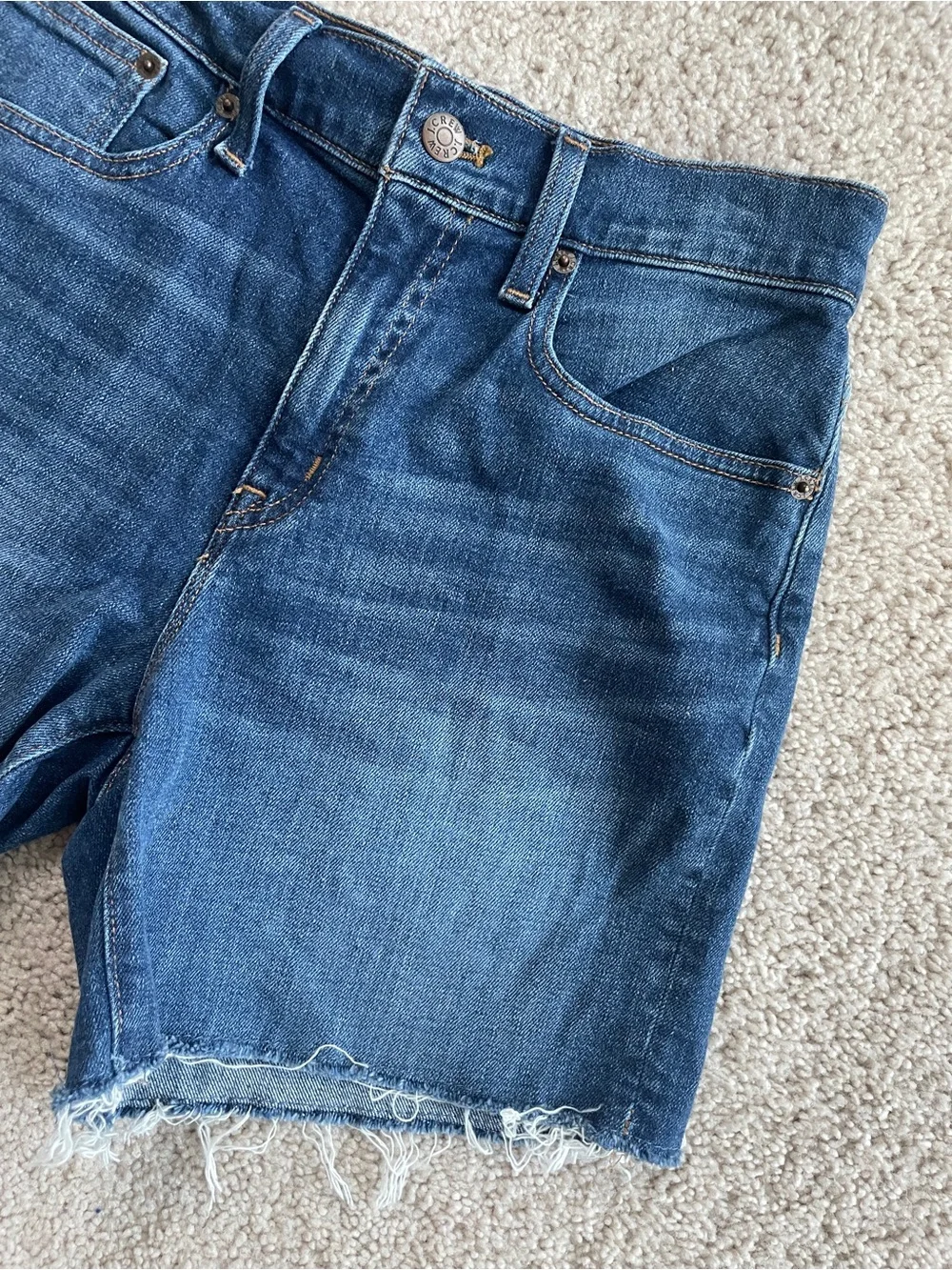 J. Crew Factory Denim High Rise Frayed 5